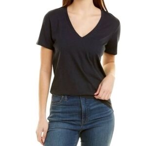 Theory Tee Dayne B Atmos Light V-Neckline Short Sleeves Black L NWT